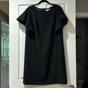 LOFT, Black short sleeve Dress, size 12, pit to pit 20 inches. Length 37”